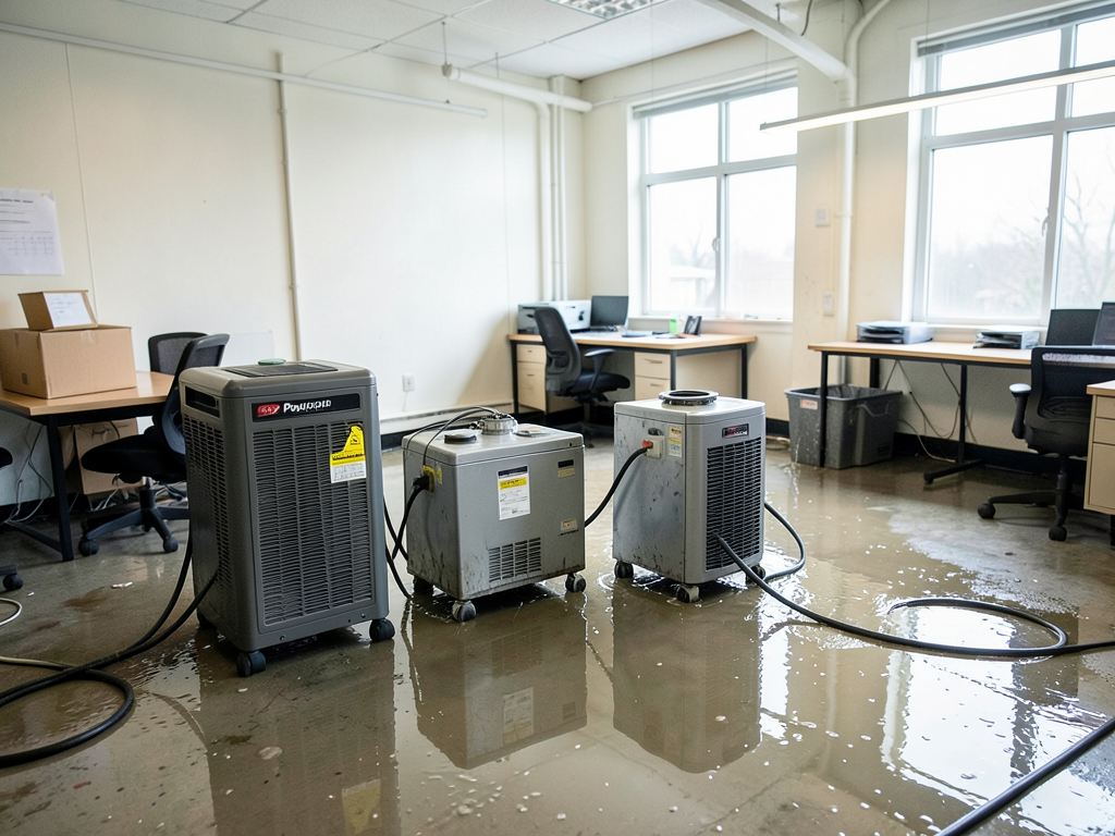 Choosing between drying in place and a full tear out for your flooded Portland office