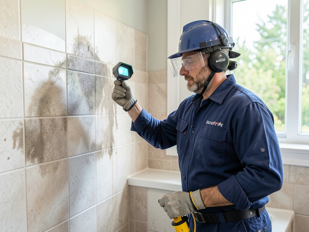How to find hidden mold growth behind bathroom til