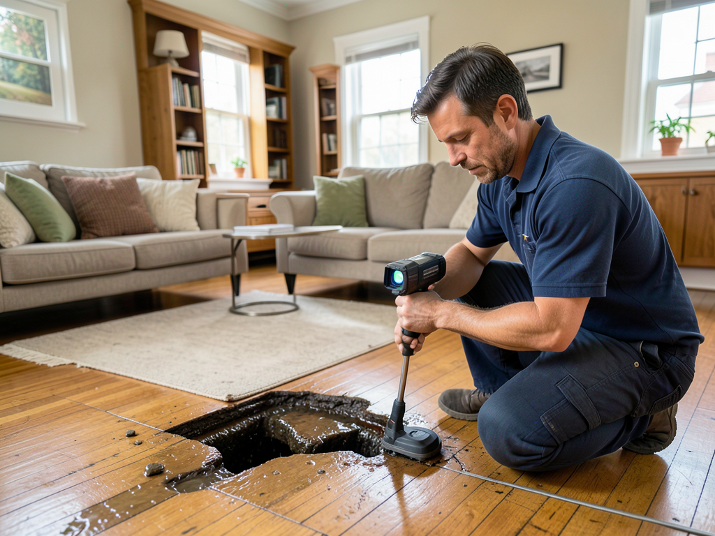 How to identify a slab leak in an arbor lodge mid