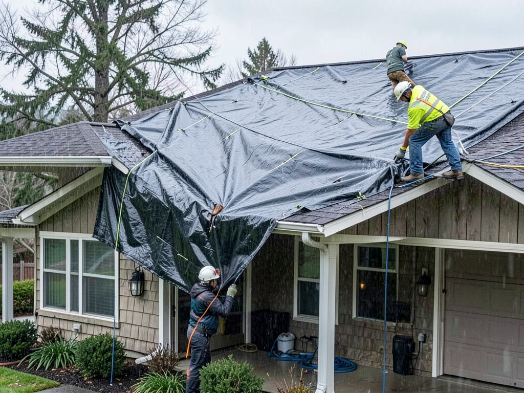 Repairing interior water damage from a leaking roo