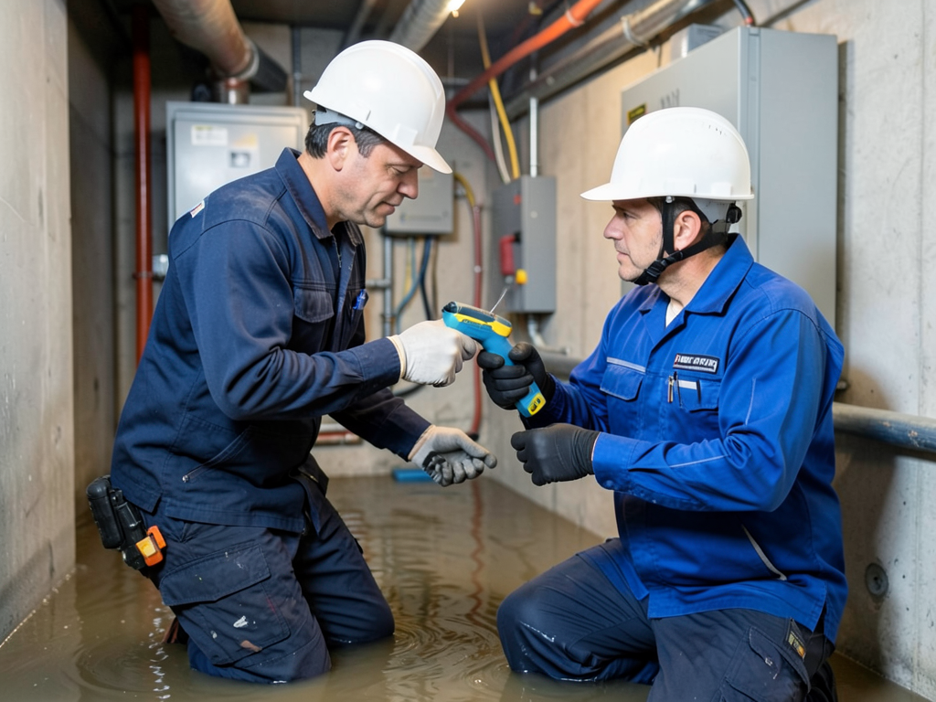 The dangerous mistake of entering a flooded room b